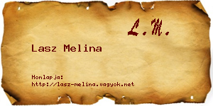 Lasz Melina névjegykártya